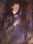 Edvard Munch Holding a cigarette of Self-Portrait oil painting picture wholesale